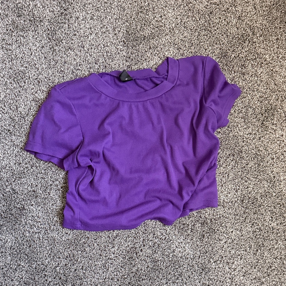 Purple Women's Cropped Top